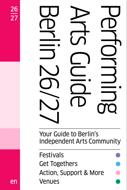 Cover Performing Arts Guide Berlin 2026_2027
